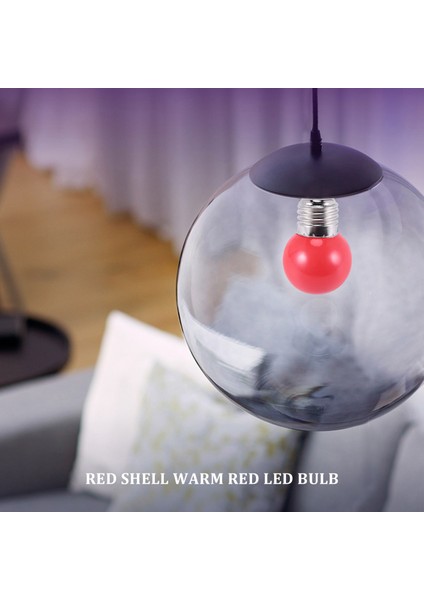 E27 LED Işık Sıcak Kırmızı Ampul Plastik Ampul (0,5W Güç, Kırmızı) (Yurt Dışından) fiyatları