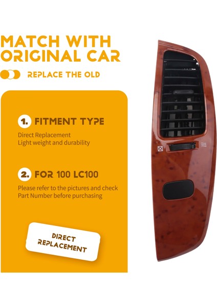 Toyota Land Cruiser 100 LC100 FJ100 UJZ100 1997-2007 Lhd Için Araç Içi Gösterge Paneli Havalandırma Paneli (Yurt Dışından) indirimleri