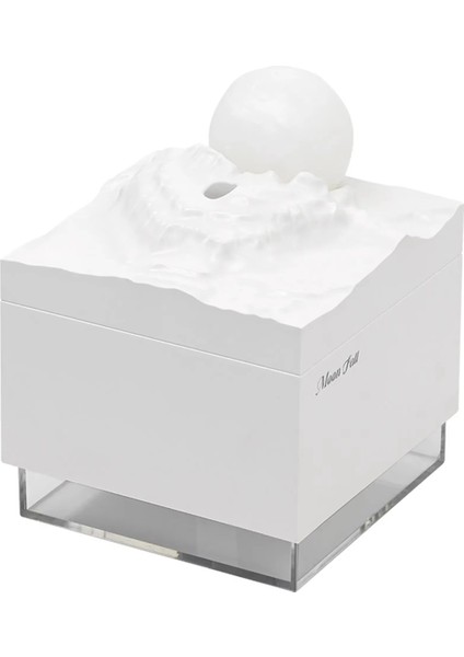 Aroma Difüzör Soğuk Sis Nemlendirici LED Ay Lambası Gece Lambası Beyaz (Yurt Dışından)