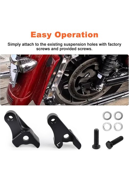 Harley Davidson Touring 2002-2022 Için Motosiklet Parçaları Amortisör Kiti Arka Süspansiyon Braketi Alçaltma Bağlantı Kiti (Yurt Dışından) fiyatları
