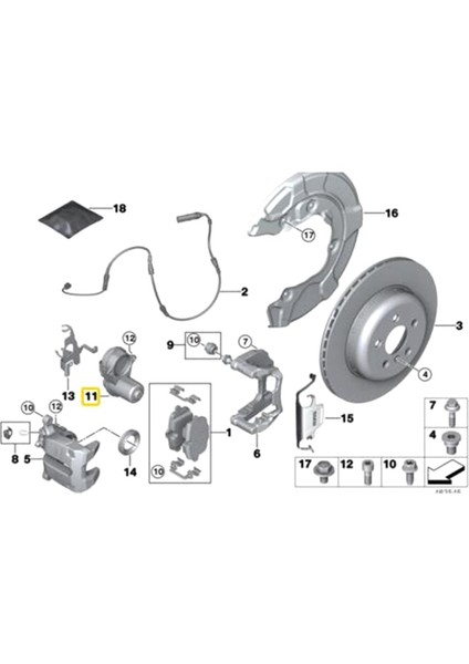 Bmw G30 G31 G32 G11 G12 G15 Için Arka Park Freni Aktüatörü Fren Motoru 6870567 34216870567 (Yurt Dışından) modelleri