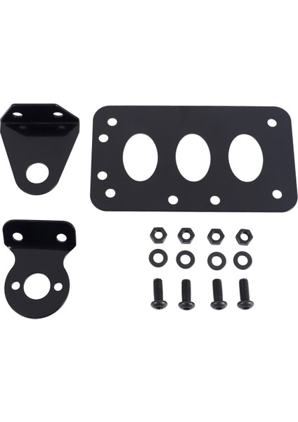 Siyah Motosiklet Yan Montajlı Plaka Braketi Bobber Chopper Harley Sportster Stop Lambası CB750 XS650 Arka Lambası Için Uygundur (Yurt Dışından)