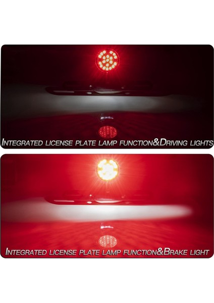 Harley Sportster'lar Honda A Için Siyah Braketli Motosiklet Retro LED Arka Fren Lambası Plaka Lambası (Yurt Dışından)