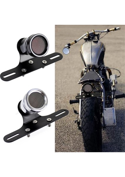 Harley Sportster'lar Honda A Için Siyah Braketli Motosiklet Retro LED Arka Fren Lambası Plaka Lambası (Yurt Dışından) indirimleri