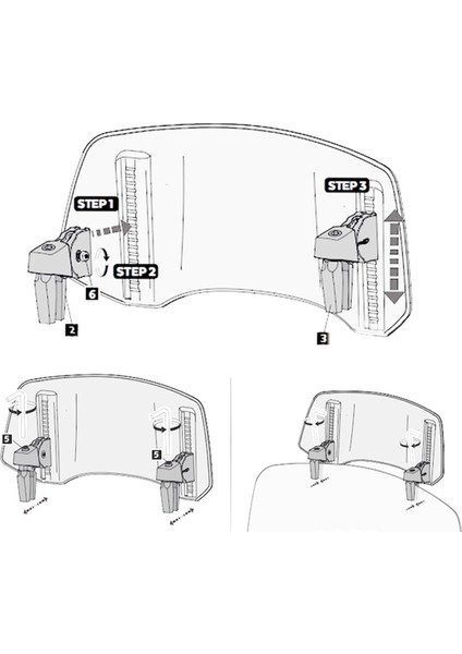 Bmw Kawasakı Yamaha Honda Suzukı Için 28X12CM Motosiklet Ön Camı Gri Uzatma Ayarlanabilir Spoiler Deflektörü (Yurt Dışından) fiyatları
