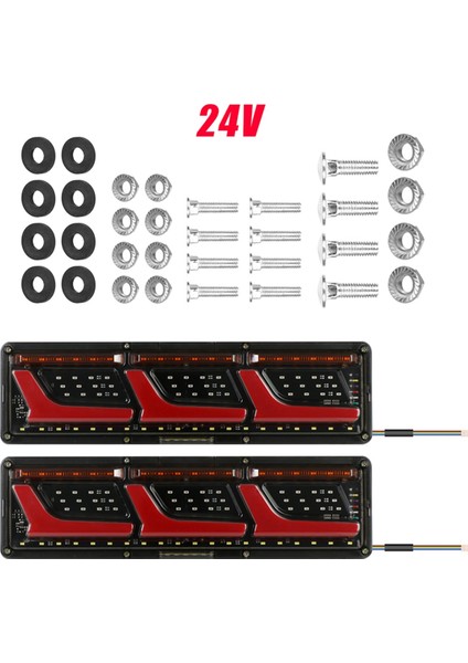 24V Arka Lambalar Kamyon Işıkları Yanıp Sönen Dönüş Sinyal Lambası Römorku LED Sis Konumu Arka Fren Ters Gösterge (Yurt Dışından) modelleri