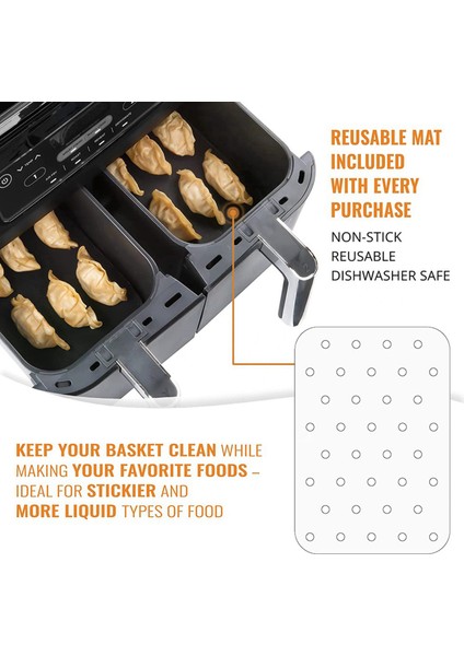 200X Fritöz Kağıdı Ninja Foodi Çift Hava Fritözü Için Hava Fritöz Parşömen Kağıt Astarları DZ201 DZ401 Hava Fritöz Astarları Kağıt (Yurt Dışından) fırsatları