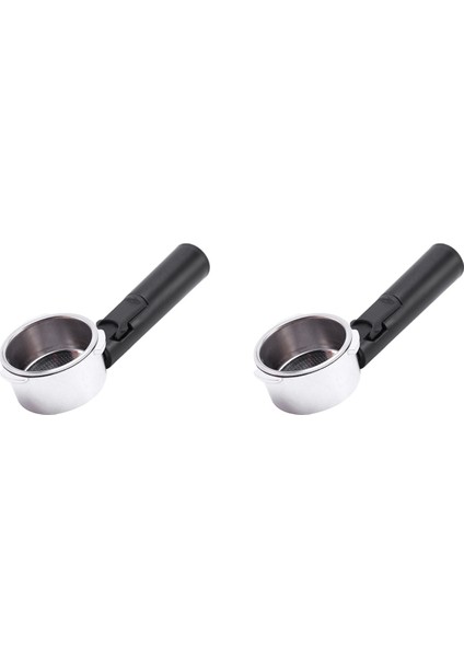 2 Adet 51MM Paslanmaz Çelik Dipsiz Kahve Portafilter Profesyonel Espresso Kahve Makinesi Aksesuar (Yurt Dışından)