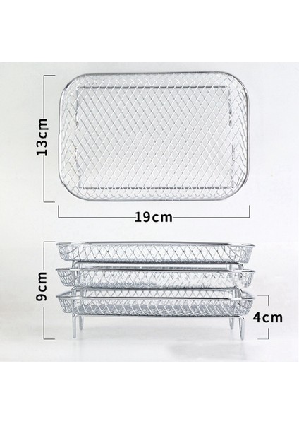 Ninja Çift Hava Fritözü Için 2x Hava Fritöz Rafı 3 Katmanlı Gıda Dehidratör Raf Raf Raf Izgara Hava Fritöz Aksesuarları (Yurt Dışından) modelleri