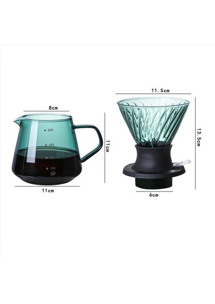 V60 Için 2x 600ML Daldırma Damla Anahtarı Cam Kahve Üreticisi Üzerine Dökün V Şekil Damlası Kahve Damla (Yurt Dışından) fırsatları