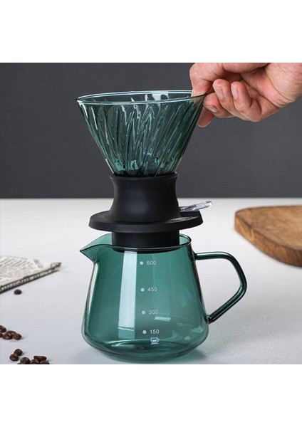 V60 Için 2x 600ML Daldırma Damla Anahtarı Cam Kahve Üreticisi Üzerine Dökün V Şekil Damlası Kahve Damla (Yurt Dışından) indirimleri