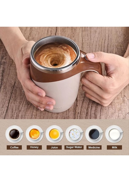 1pcs Tembel Kahve Karıştırma Fincan Otomatik Karıştırma Fincan Manyetik Dönen Elektrikli Süt Fincan Fincan 304 Paslanmaz Çelik A (Yurt Dışından) fırsatları
