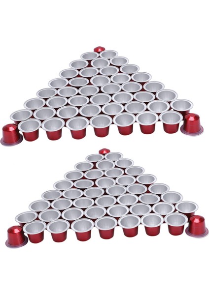 Nescafe Otomatik Kahve Makinesi Gıda Paketi Için Nespresso Pod Için 100 Set Doldurulabilir Kahve Kapsül Kupası Tek Kullanımlık (Yurt Dışından)