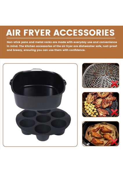 Square Air Fritöz Aksesuarları Instant Vortex Plus Cosori 6 4l Tefal Xxl 6 2l Breville ve Çoğu 5 7l Hava Friyesi (Yurt Dışından) indirimleri