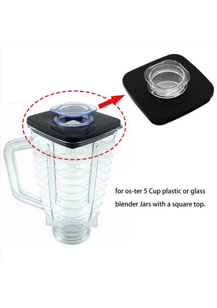 Os-Ter Blender Kavanozu Için 2x Blender Kare Kapak ve Orta Kapak 4903 Blender Square Kavanoz Kapağı Değiştirme (Yurt Dışından) modelleri