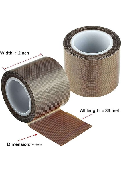 Vakum Sızdırmazlık Makinesi El ve Dürtü Saldırıcıları Için 2x Ptfe Bant/ptfe Bant (2 Inç x 33 Feet) (Yurt Dışından) fırsatları