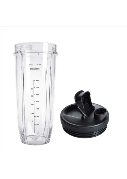 Ninja Otomatik Iq 1000W Blender Aksesuarları Yedek Parçaları Için Uyumlu Için 2x Kapak ve 32OZ Kupa ve 7 Fins Blade BL482 (Yurt Dışından) modelleri