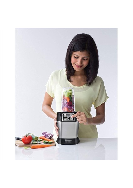 Ninja Otomatik Iq 1000W Blender Aksesuarları Yedek Parçaları Için Uyumlu Için 2x Kapak ve 32OZ Kupa ve 7 Fins Blade BL482 (Yurt Dışından) fırsatları