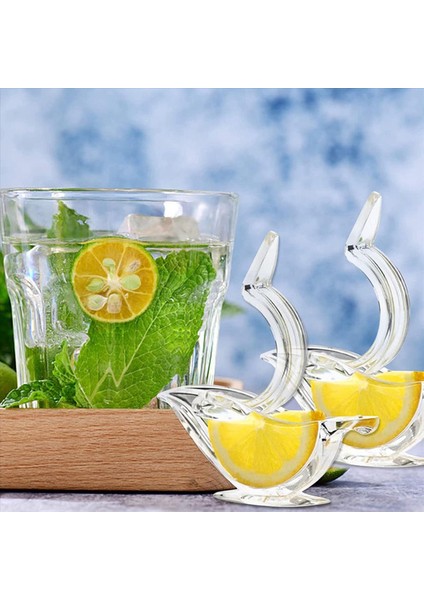 Manuel Limon Meyve Sıkacağı Akrilik Manuel Limon Dilim Fışkırtısı Taşınabilir Şeffaf Meyve Meyve Sıkacağı Kuş Şekli El Sıkacağı (4pc) (Yurt Dışından) modelleri
