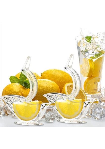 Manuel Limon Meyve Sıkacağı Akrilik Manuel Limon Dilim Fışkırtısı Taşınabilir Şeffaf Meyve Meyve Sıkacağı Kuş Şekli El Sıkacağı (4pc) (Yurt Dışından) indirimleri