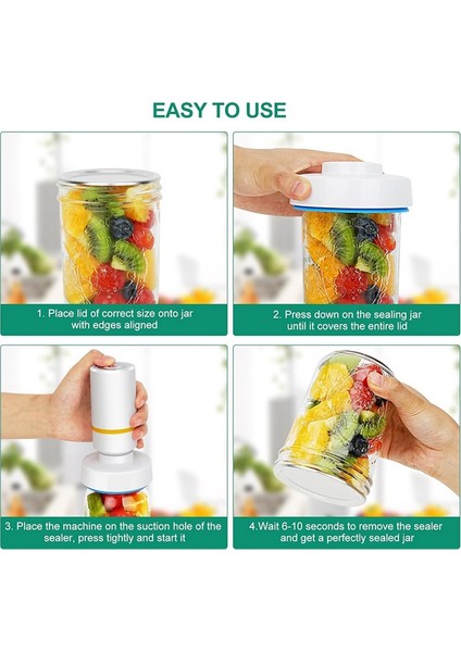 Mason Kavanoz Vakum Sızdırmazlığı Geniş/normal Ağız Aksesuarları ile Kavanozlar Için Elektrikli Vakum Sızdırmazlığı Vakum Sızdırmazlık Pompası Kiti (Yurt Dışından) fiyatları