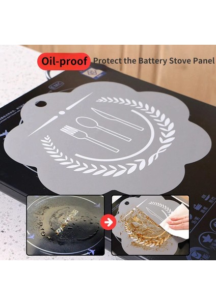 2x Indüksiyon Ocak Mat Silikon Fiberglas Indüksiyon Hob Koruyucu Mat Kayma Önleyici Ocak Çizik Koruyucusu Kapak B (Yurt Dışından) modelleri