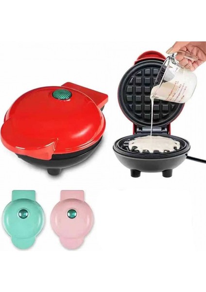 Elektrikli Yapışmaz 4 5 Inç Mini Waffle Yapımcısı Kompakt Tasarım Sandviç Yumurta Temizlenmesi Kolay Yeşil Ab Fişi (Yurt Dışından)