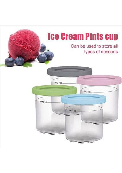 8x Dondurma Pintleri Fincan Ninja Krema Pintleri Için Kapaklı Dondurma Kapları NC301 NC300 NC299AMZ Serisi Dondurma Makin (Yurt Dışından) modelleri