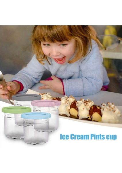 8x Dondurma Pintleri Fincan Ninja Krema Pintleri Için Kapaklı Dondurma Kapları NC301 NC300 NC299AMZ Serisi Dondurma Makin (Yurt Dışından) indirimleri