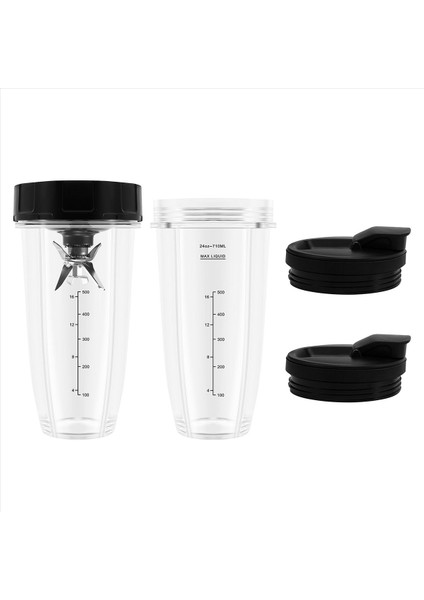 Ninja Için Blender Yedek Parçaları Hareketli Kapaklı 2 24 Oz Fincan 7 Yüzgeçli Çıkarıcı Bıçağı Nutri Ninja Auto Iq (Yurt Dışından) modelleri