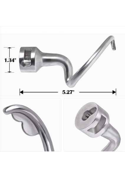 Kitchenaid Için 2x Spiral Hamur Kancası 4 5-5 Quart Tilt-Head Stand Mixer Mutfakaid Bağlantısı Için Hamur Kancası Değiştirme (Yurt Dışından) indirimleri