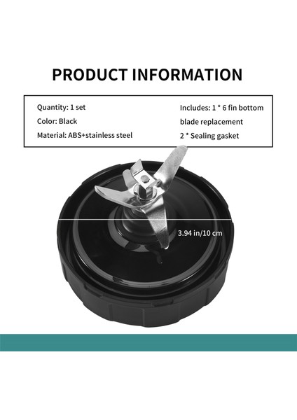 Ninja Blender Yedek Parçaları Için 6 Yüzgeç Nutri Ninja Auto Iq BL450-70 BL451-70 BL454-70 BL455-70 (Yurt Dışından) fırsatları