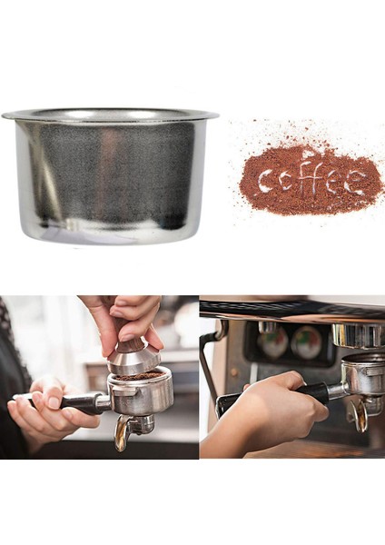 4pcs 51MM 4 Su Bardağı Filtre Yedek Filtre Sepeti Kahve Dipsiz Portafilter Delonghi EC680/EC685 Espresso (Yurt Dışından) modelleri