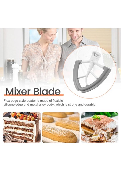 Kitchenaid Mikser Aksesuarları Için Esnek Kenar Çırpıcı Ekler Sıyırıcı 4 5-5 Quart Bıçağı Sıyırıcı ile Sıyırıcı Kürekle (Yurt Dışından) fırsatları