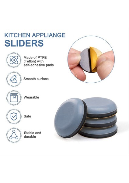 48PCS Counter Yapışkan Caddy Kayan Tepsisi Için Mutfak Appliance Kaydırıcıları Çoğu Kahve Makinesi Hava Fryers ile Uyumlu (Yurt Dışından) indirimleri