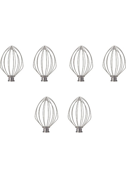 K5AWW Welch Wıck Için Mutfak Için Değiştirme 5qt 5K5SS 5 Litre Asansör Makineleri Için 5kpm5 Mikser Tel Kırbaç 6 Pcs (Yurt Dışından)