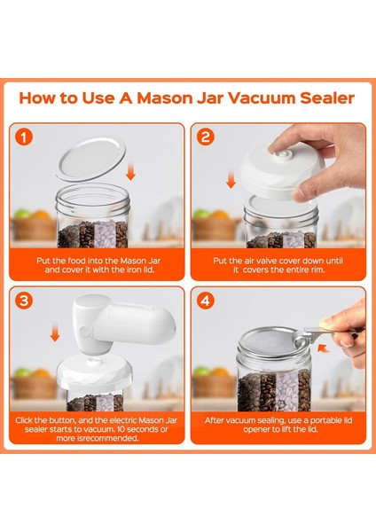 Elektrikli Mason Kavanoz Vakum Sızdırmazlığı Kablosuz Mason Kavanoz Mühür Müdürü Vakum Kiti Geniş Ağız ve Normal Ağız Mason Kavanozu (Yurt Dışından) modelleri