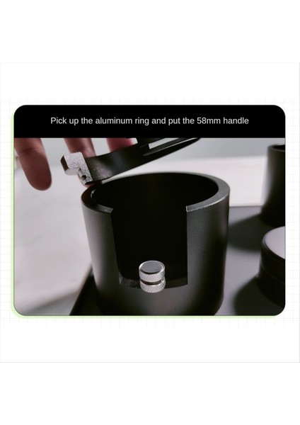 Ayarlanabilir Espresso Kahve Kurcalama Stand Barista Aracı Tamping Tutucu Raf Raf Kahve Makinesi Alet 51MM 53MM 58MM-BLACK (Yurt Dışından) indirimleri