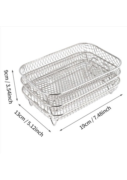 Ninja Çift Hava Fritözü Için Hava Fritöz Rafı 3 Katmanlı Gıda Dehidratör Rafı Tost Rafı Izgara Hava Fritöz Aksesuarları (Yurt Dışından) fırsatları