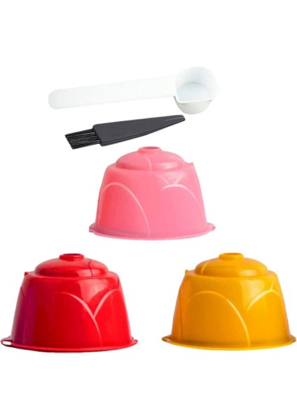 Kahve Kapsülleri Doldurulabilir Kahve Kapsülleri Pods Dolce Gusto A Için Kaşık Fırçası ile Yeniden Kullanılabilir Evrensel Kahve Filtresi A (Yurt Dışından)
