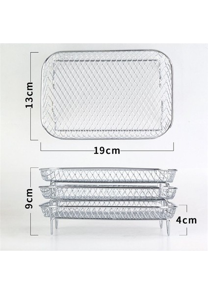 Ninja Çift Hava Fritözü Için Hava Fritöz Rafı Istiflenebilir Paslanmaz Çelik Kurtu (Yurt Dışından) fiyatları