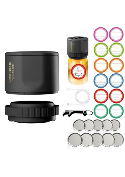 Ağız ve Normal Mason Kapakları Vakum Sızdırmazlık Makinesi ile Canning Kavanozları Için Elektrik Mason Kavanoz Vakum Sızdırmazlığı Siyah (Yurt Dışından)