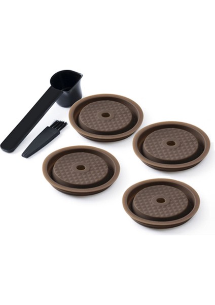 4pcs Kahve Kapsül Kapakları Nespresso Vertuo Kapsülleri Için Gıda Sınıfı Silikon Kapaklar Doldurulabilir Nespresso Için Vertuo Kaplama Kapağı (Yurt Dışından)