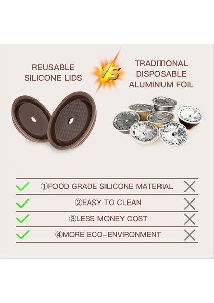 4pcs Kahve Kapsül Kapakları Nespresso Vertuo Kapsülleri Için Gıda Sınıfı Silikon Kapaklar Doldurulabilir Nespresso Için Vertuo Kaplama Kapağı (Yurt Dışından) indirimleri