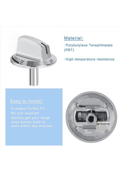 10 Paket Yükseltme 5304525746 Uzun Kök Soba Düğmeleri Frigidaire Gaz Sobası Menzili Fırın Düğmeleri ile Uyumlu (Yurt Dışından) modelleri