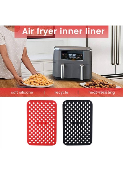 Ninja Foodi Çift Hava Fritöz DZ201 Için Yeniden Kullanılabilir Silikon Hava Fritöz Astarları Yapışmaz Hava Fritöz Aksesuarları Parşömen Kağıdı (Yurt Dışından) fırsatları