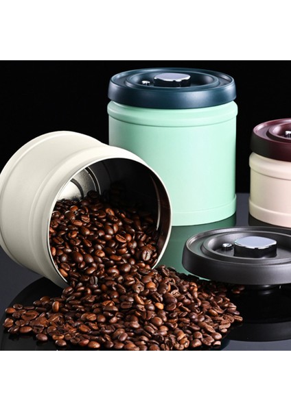Mühürlü Kahve Çekirdeği Konteyneri Vakum Tahıl Çayı Kahve Hava Geçirmez Kavanoz Için Taze Teneke Kutu Tankı Tut (Beyaz S) (Yurt Dışından) modelleri