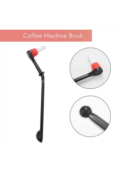 5x 2 Arada 1 Kahve Makinesi Fırçası Naylon Espresso Kahve Öğütücü Fırçaları Kahve Kaşık Makine Grubu Kafa Mutfak Araçları (Yurt Dışından) fırsatları