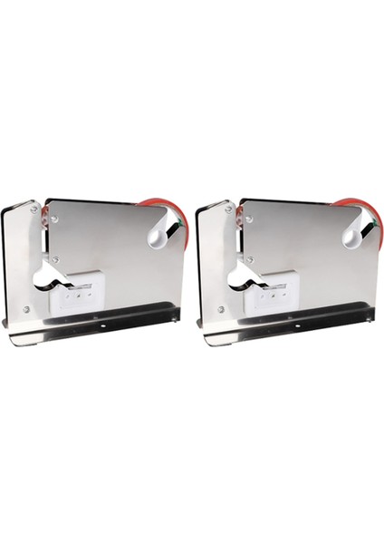 2x Paslanmaz Çelik Süpermarket Torbası Sızdırmazlık Makinesi Gıda Ambalaj Meyve Meyve Dükkanı Paketleyici Taşınabilir Bant Kesici Dispenser (Yurt Dışından)