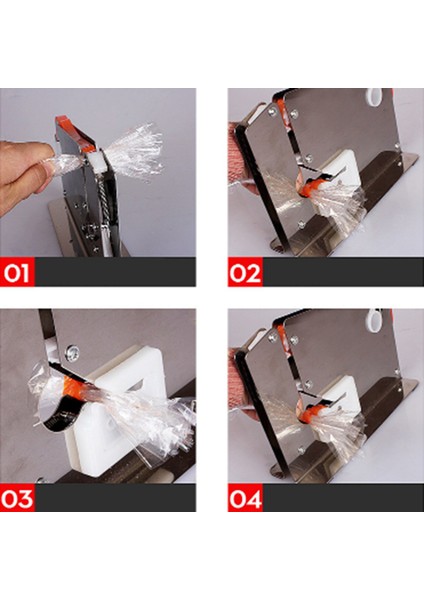 2x Paslanmaz Çelik Süpermarket Torbası Sızdırmazlık Makinesi Gıda Ambalaj Meyve Meyve Dükkanı Paketleyici Taşınabilir Bant Kesici Dispenser (Yurt Dışından) indirimleri